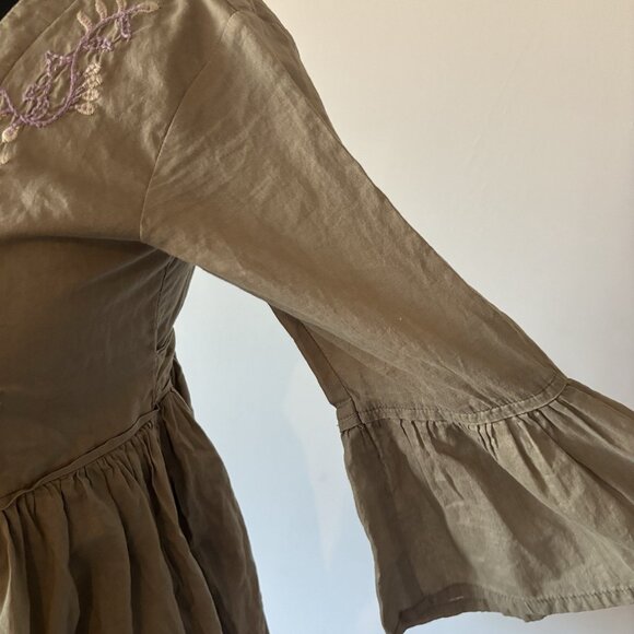 Little Prim Juliet Peasant Short Dress Embroidery Sz 12 Cottagecore Boho Prairie - Picture 5 of 16